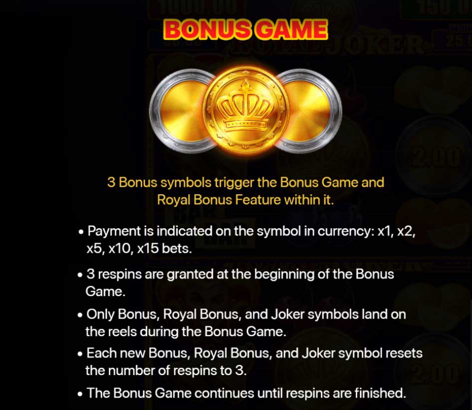 Royal Joker: Hold and Win slot bonus game